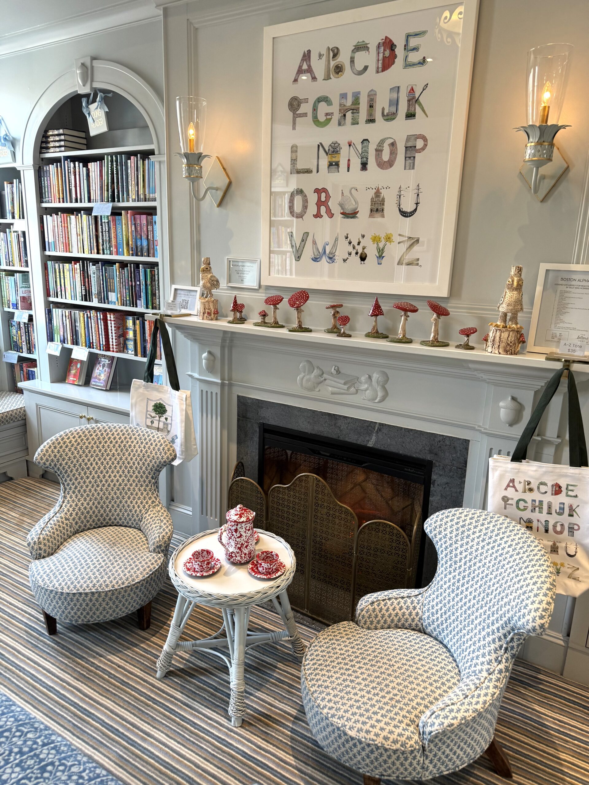 Seating area on the Children's Floor at Beacon Hill Books & Cafe