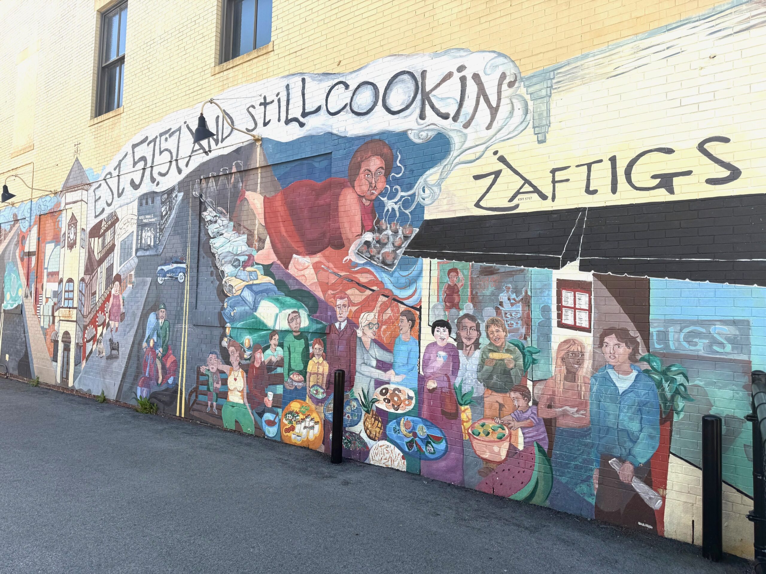 Zaftigs main cover photo mural Zaftigs Mural